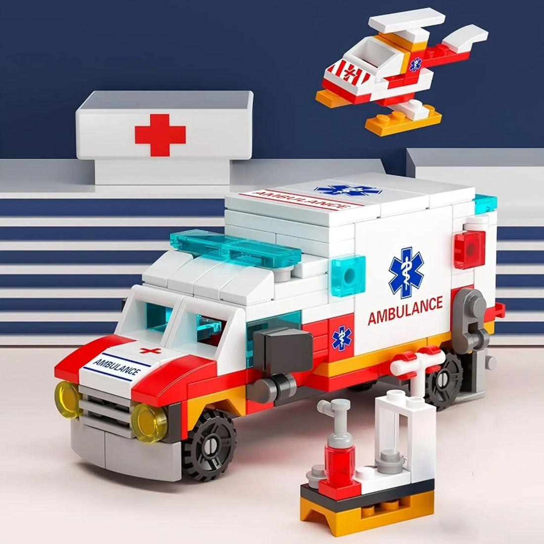 Ambulance Building Blocks ToyEmergency Vehicle Set Toy