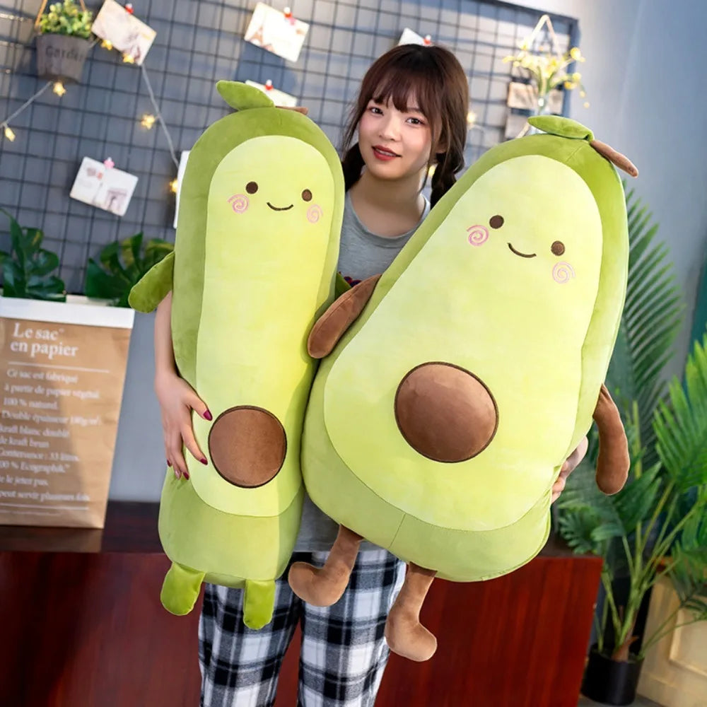Kawaii Stuffed Fruit Avocado Doll Avocado  Toy Sleeping Pillow
