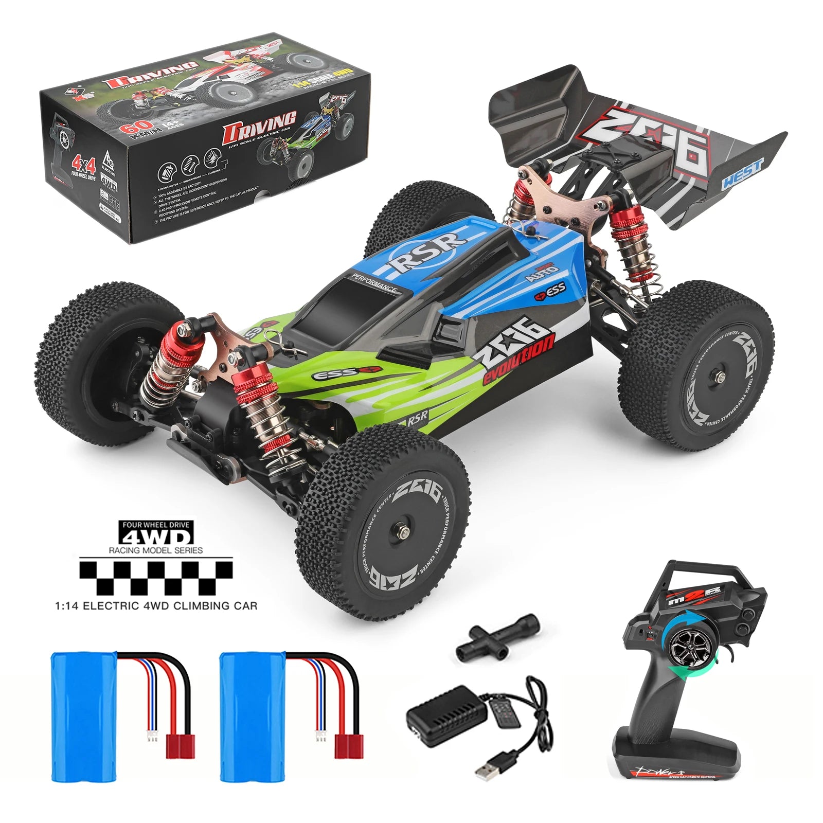 Racing RC Car,1:14 Scale High Speed Remote Control Car