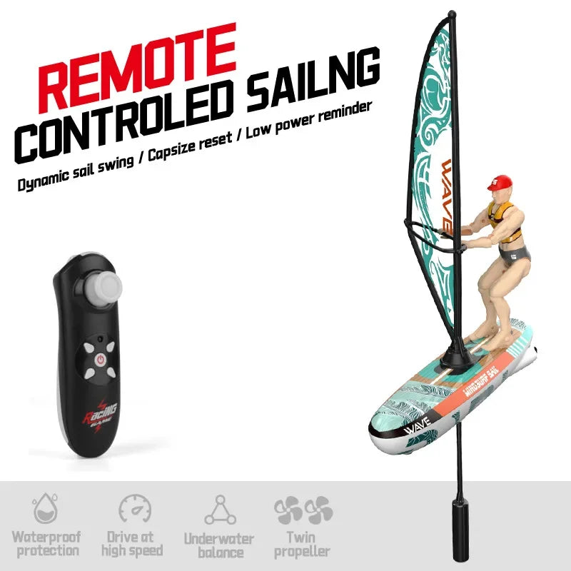Boat Sailboat Yachting Kayaking Remote Control Sailing Rowing Boat