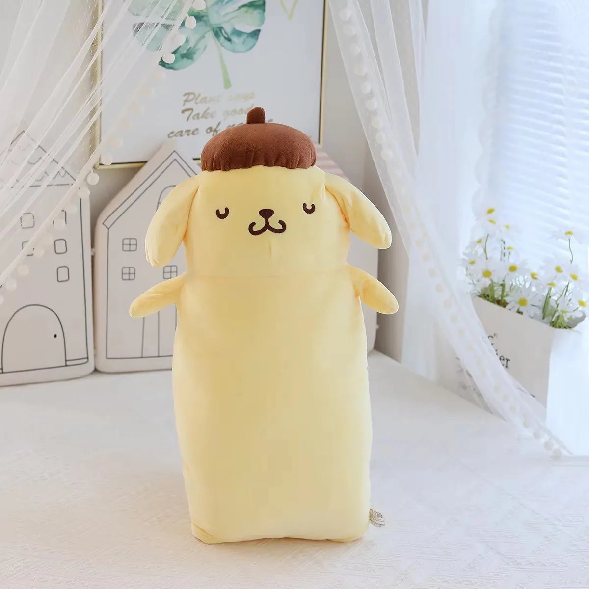 Toy Lovely Stuffed Anime Plushies Yellow Dog Hug Sleeping Pillow