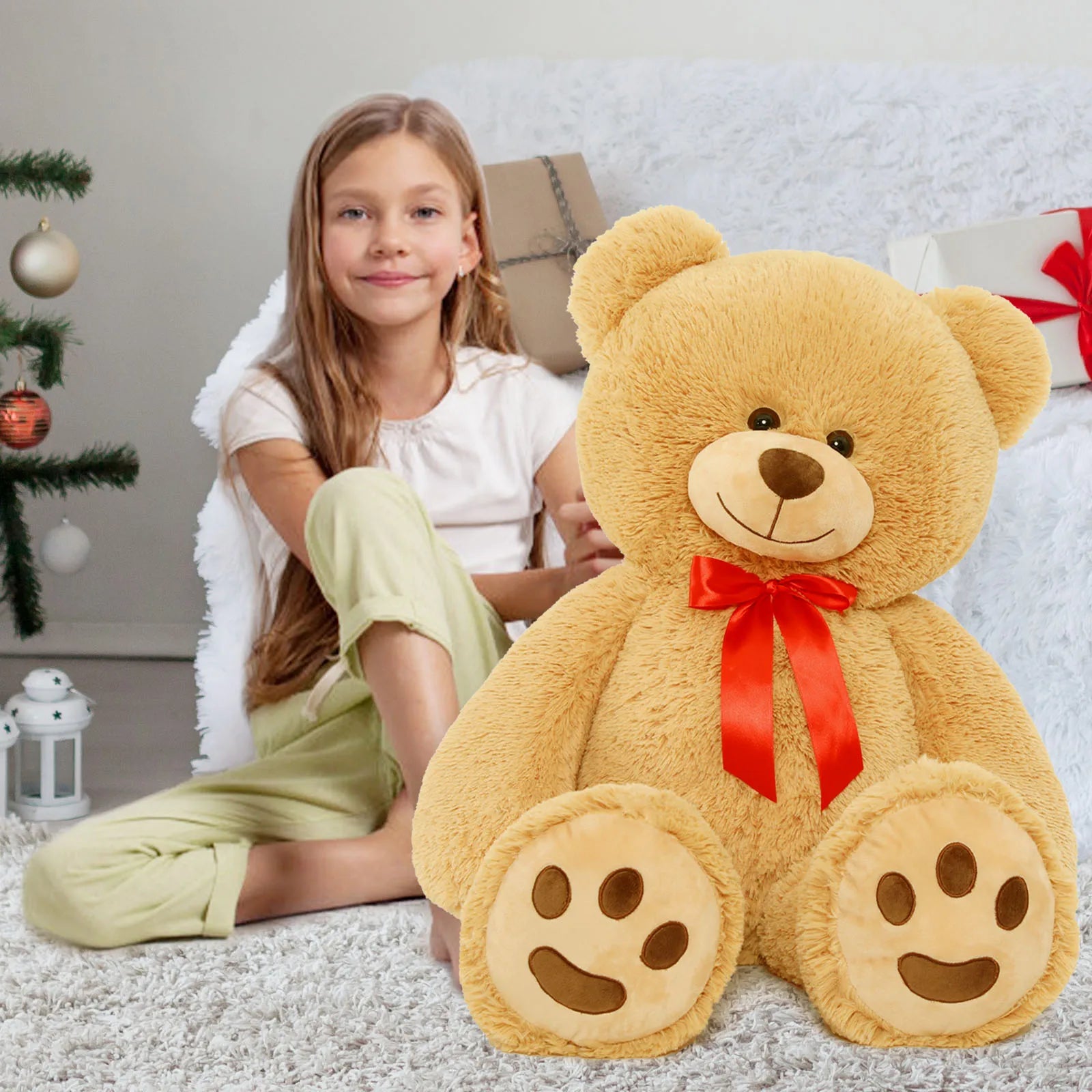 Giant Teddy Bear Stuffed Animal Plush Toy Big Brown Teddy