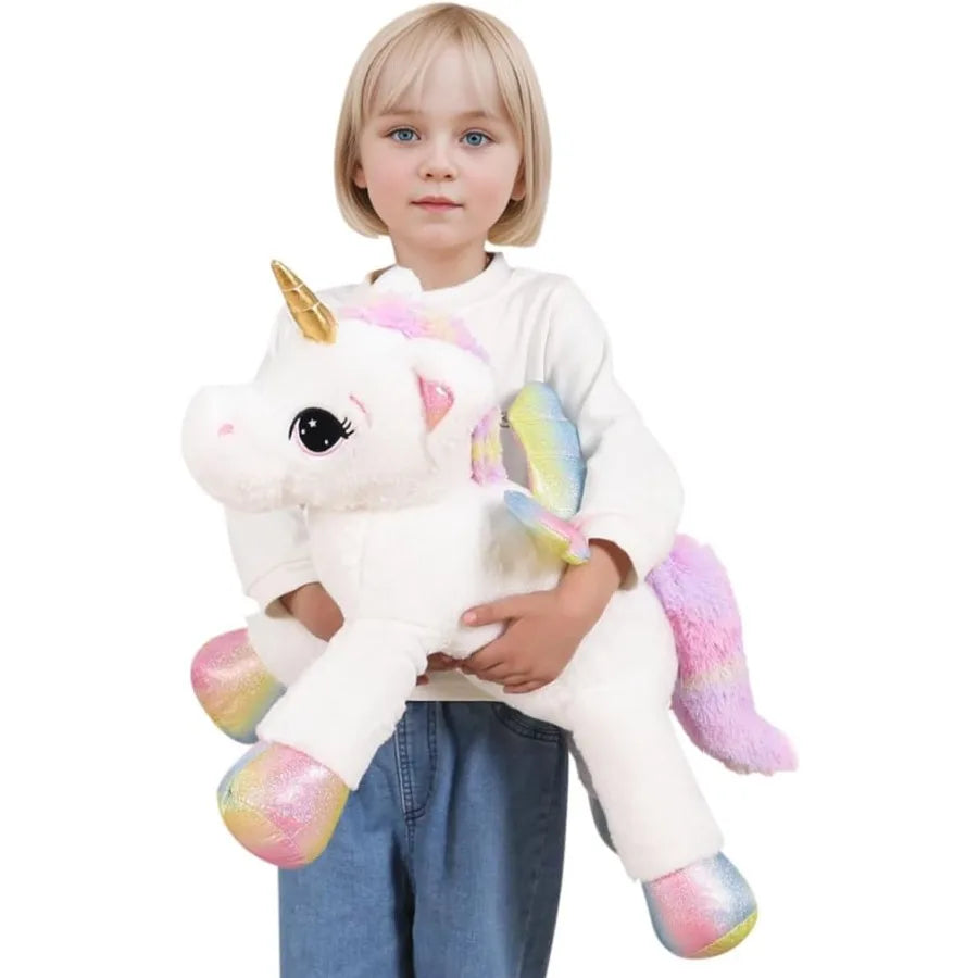 Animal Plush Toy Pillow Cute Soft Giant Unicorn with Rainbow