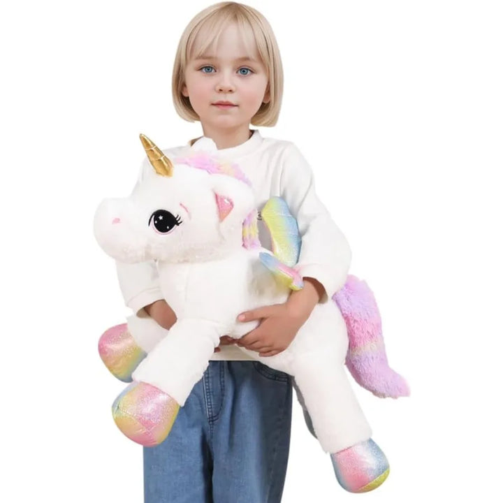 Animal Plush Toy Pillow Cute Soft Giant Unicorn with Rainbow