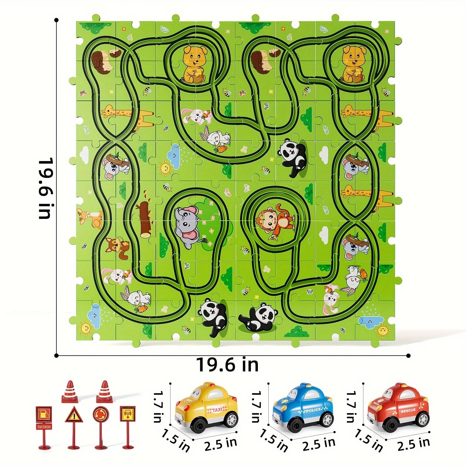 Jigsaw Puzzle Race Track Car Set Toys For Kids Puzzle Birthday Gifts