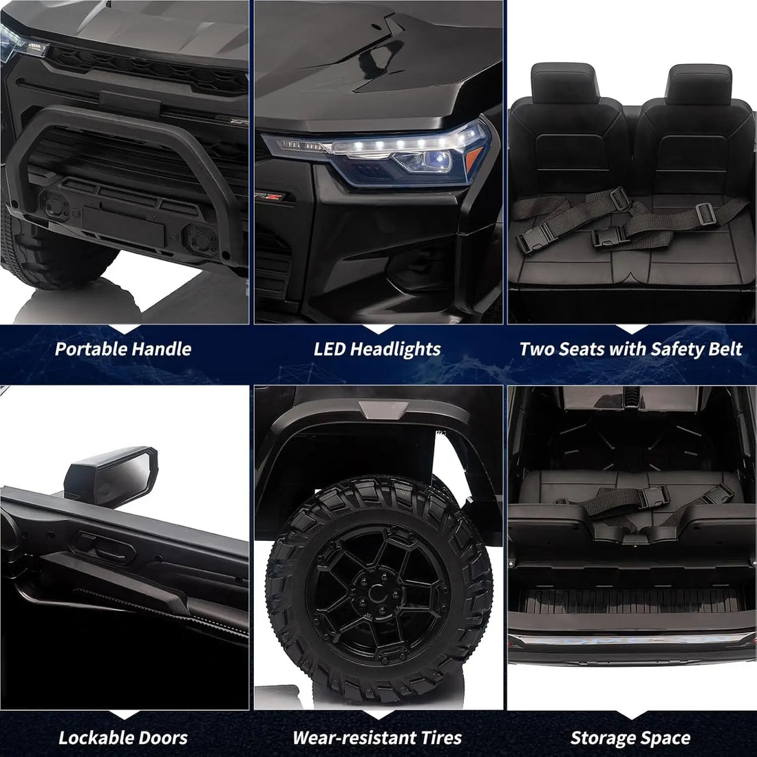 2 Seater Kids Ride On Truck Electric Ride On Car Toy for Toddlers