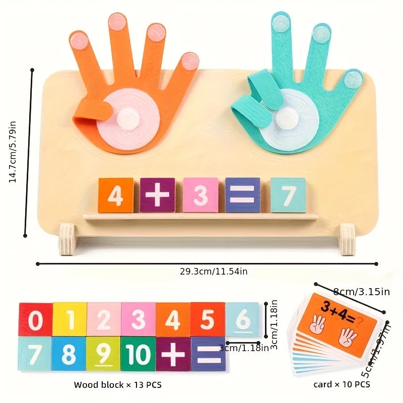 Wooden arithmetic learning board for children over 3 years