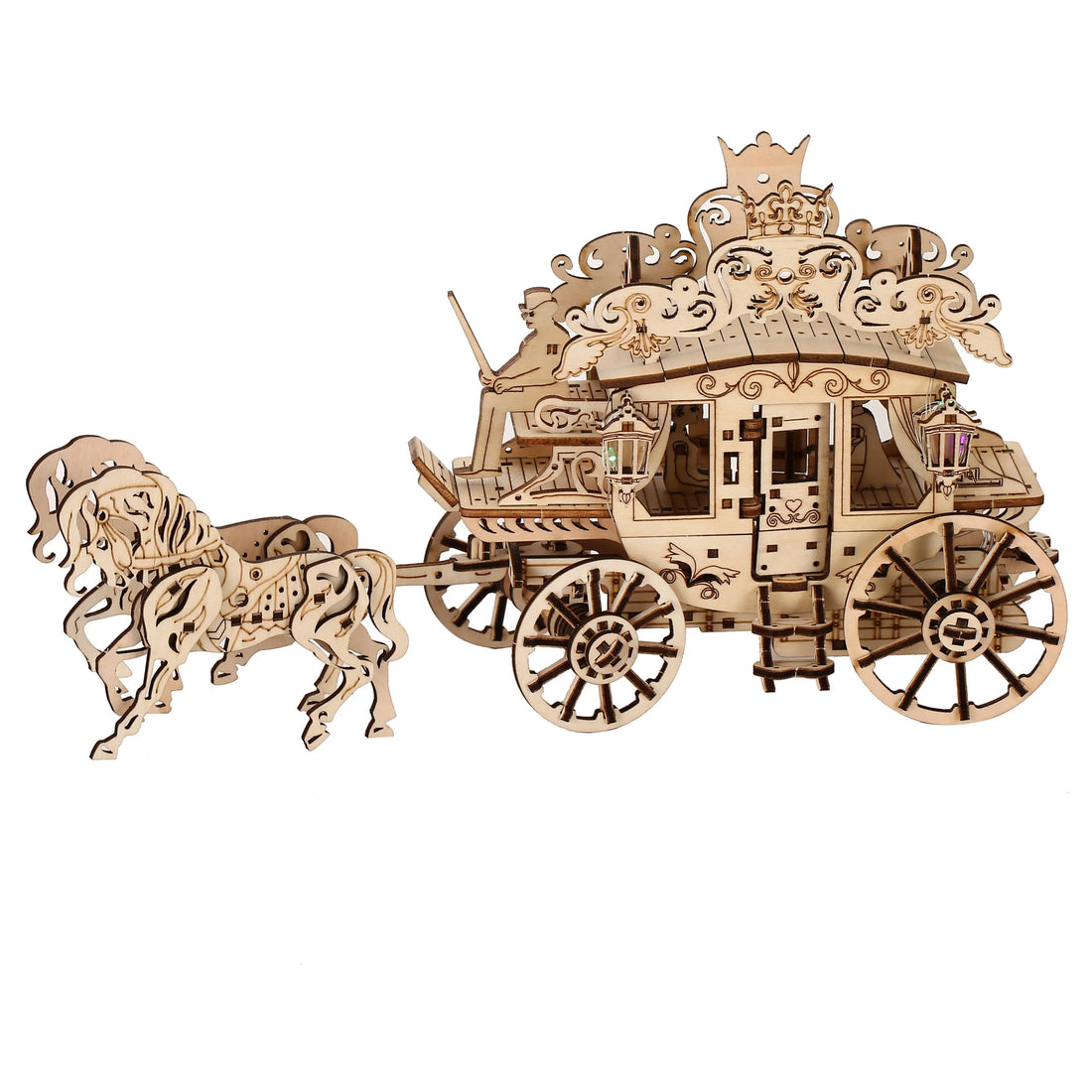 Model DIY 3D Wooden Puzzle Building Block Kits Assembly Toy