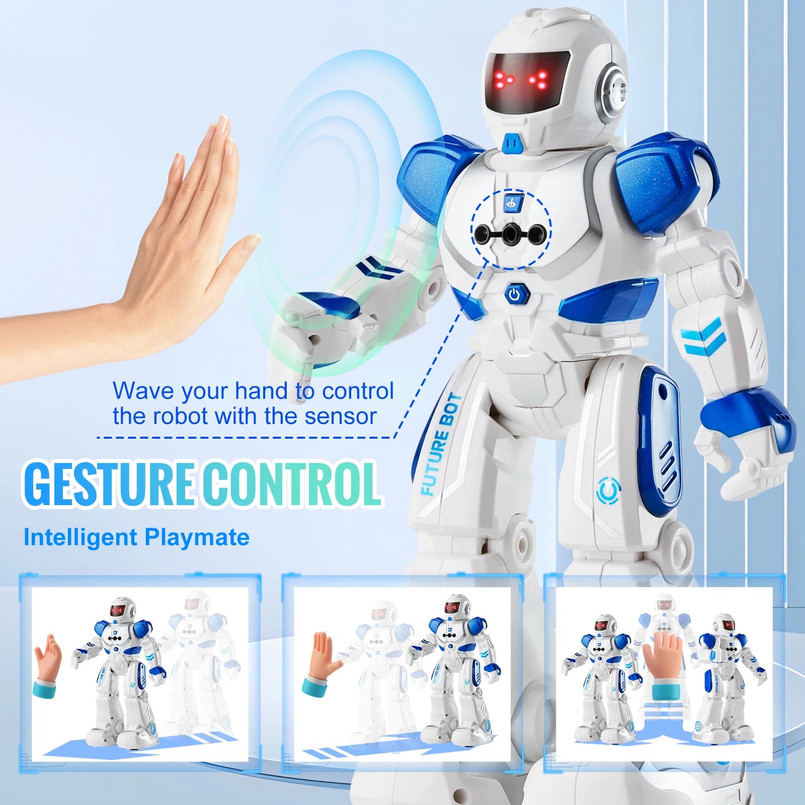 Robot Action Walking Singing Dancing Figure Gesture Sensor Toys