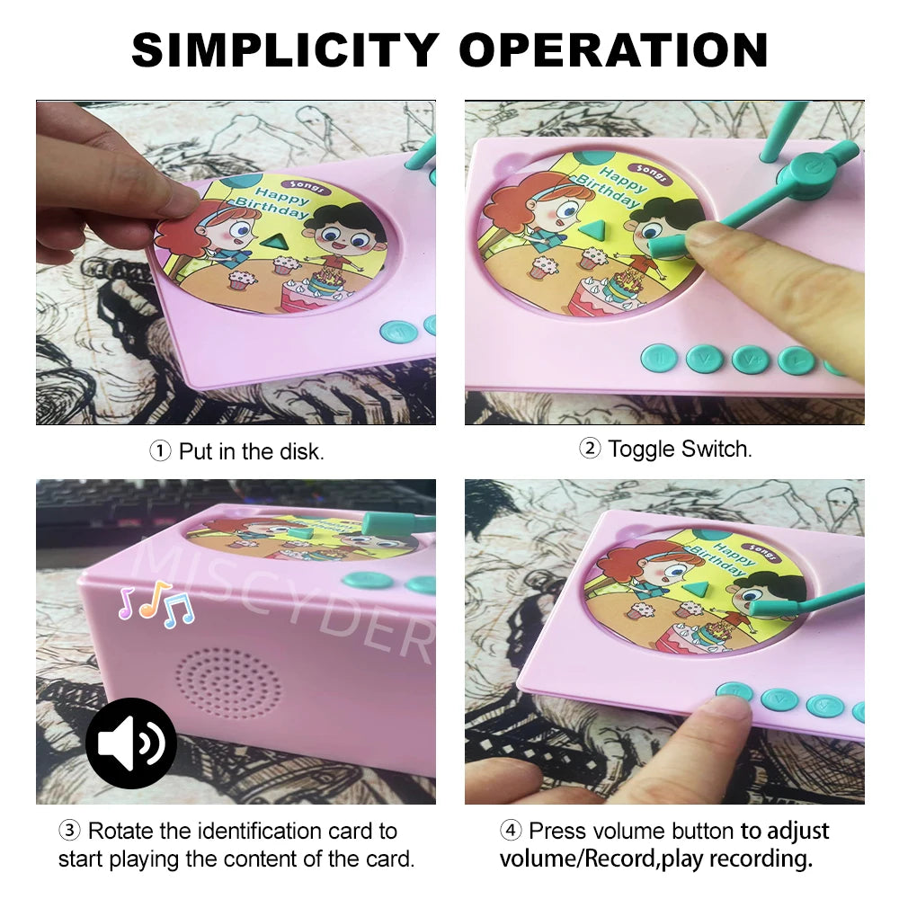 Toddlers Story Musical Toys-Kids Phonograph Story Music