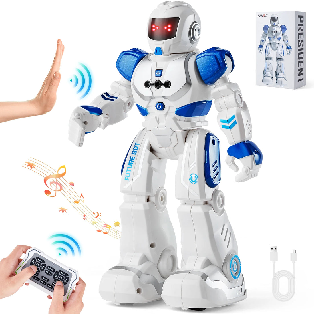 Robot Action Walking Singing Dancing Figure Gesture Sensor Toys