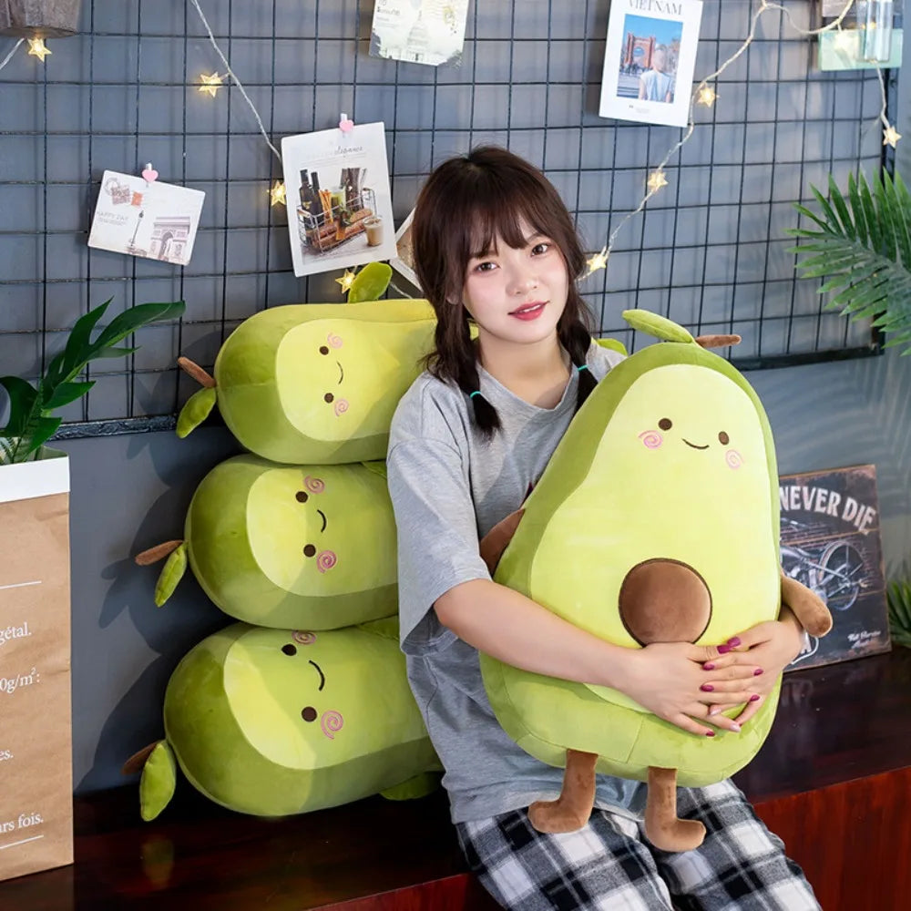 Kawaii Stuffed Fruit Avocado Doll Avocado  Toy Sleeping Pillow