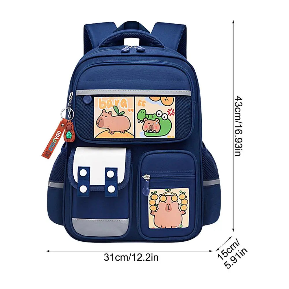Capibara Student Schoolbag, Large capacity Children Backpack