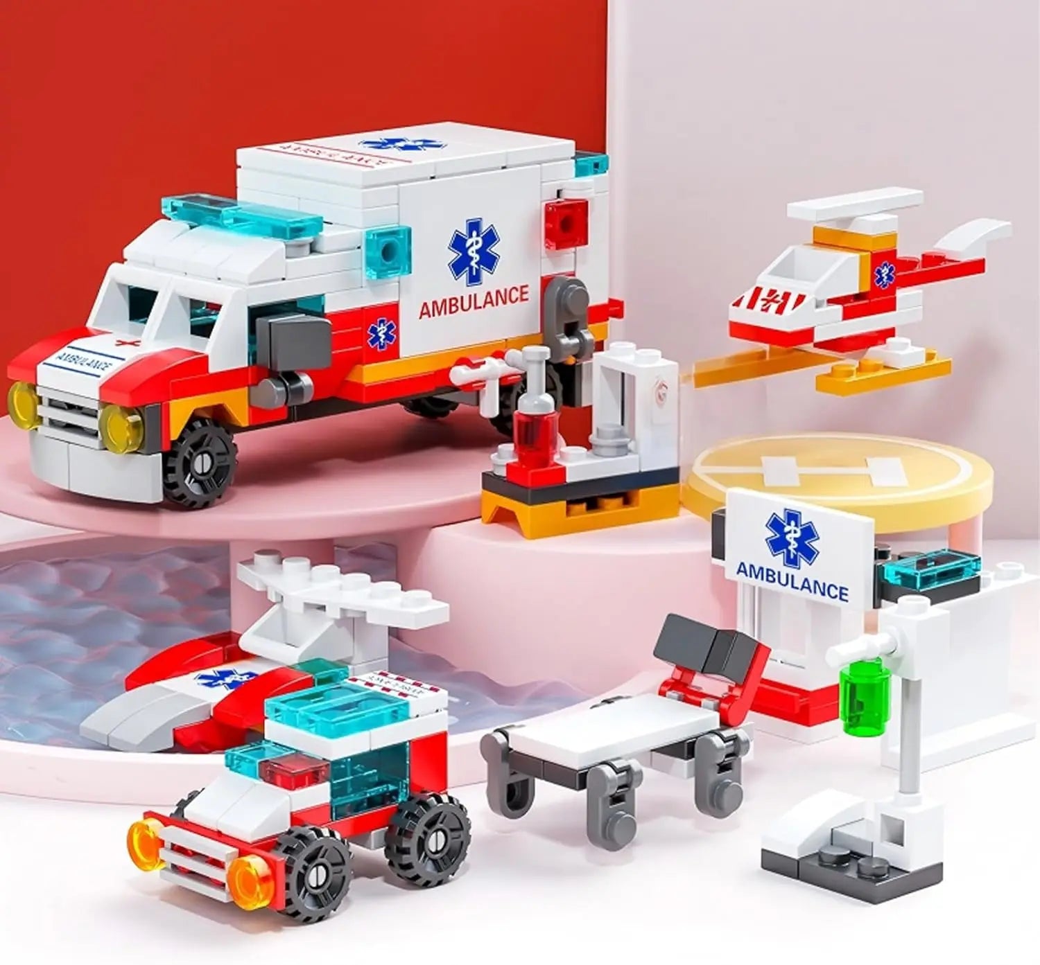 Ambulance Building Blocks ToyEmergency Vehicle Set Toy