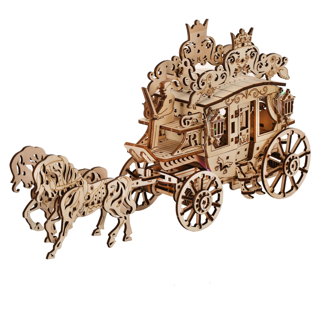 Model DIY 3D Wooden Puzzle Building Block Kits Assembly Toy