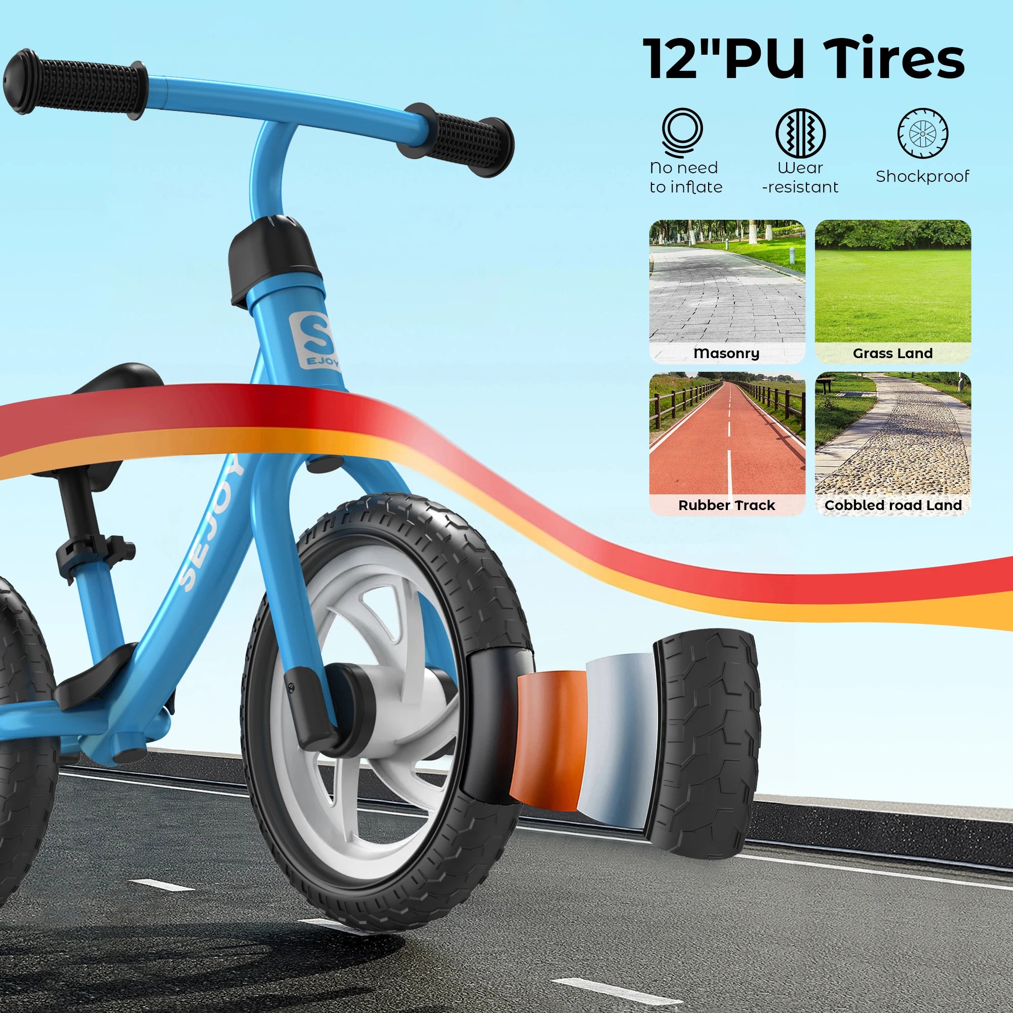 Balance Bike for 2-5 Years Old, 12" Toddlers Bike Kids Toy