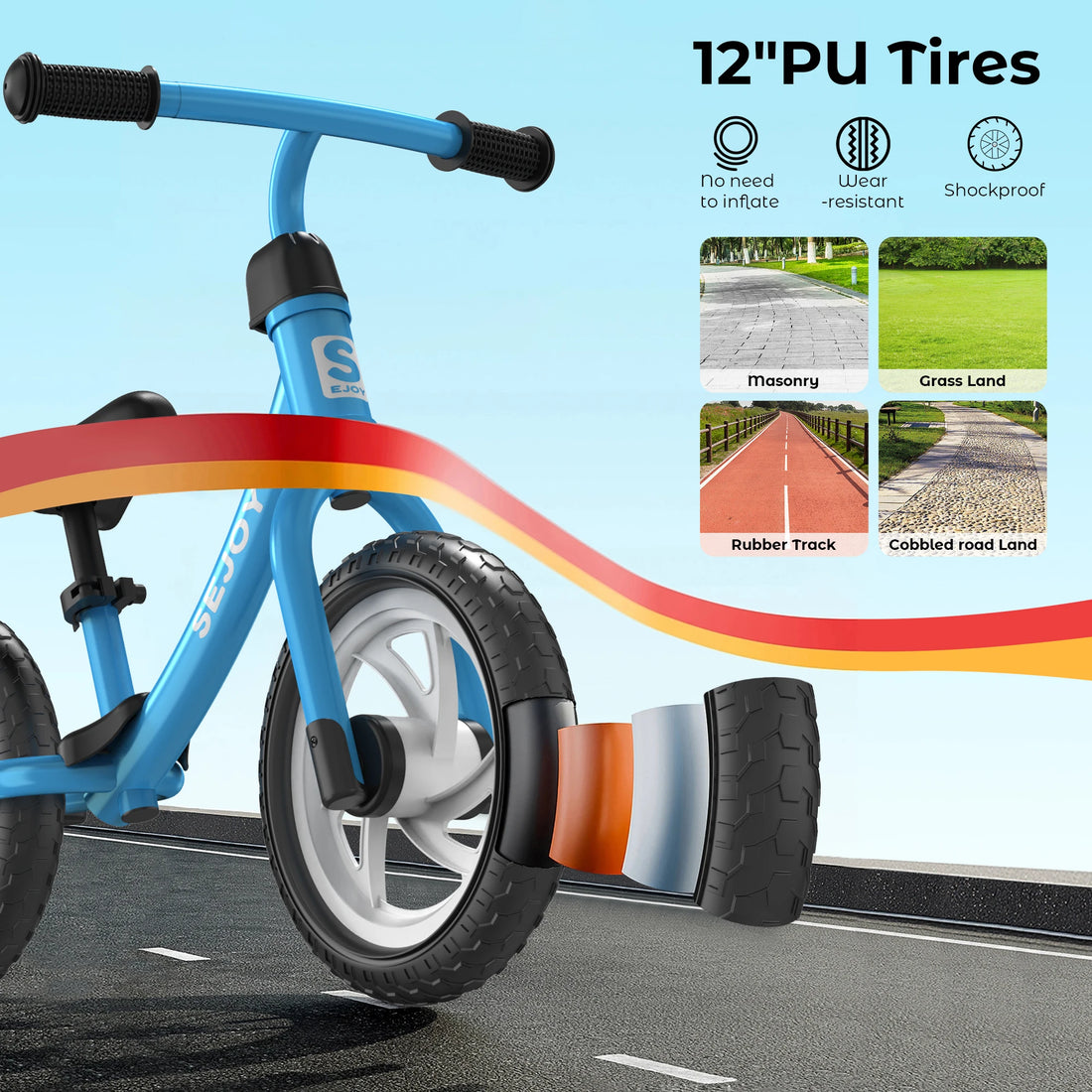 Balance Bike for 2-5 Years Old, 12" Toddlers Bike Kids Toy