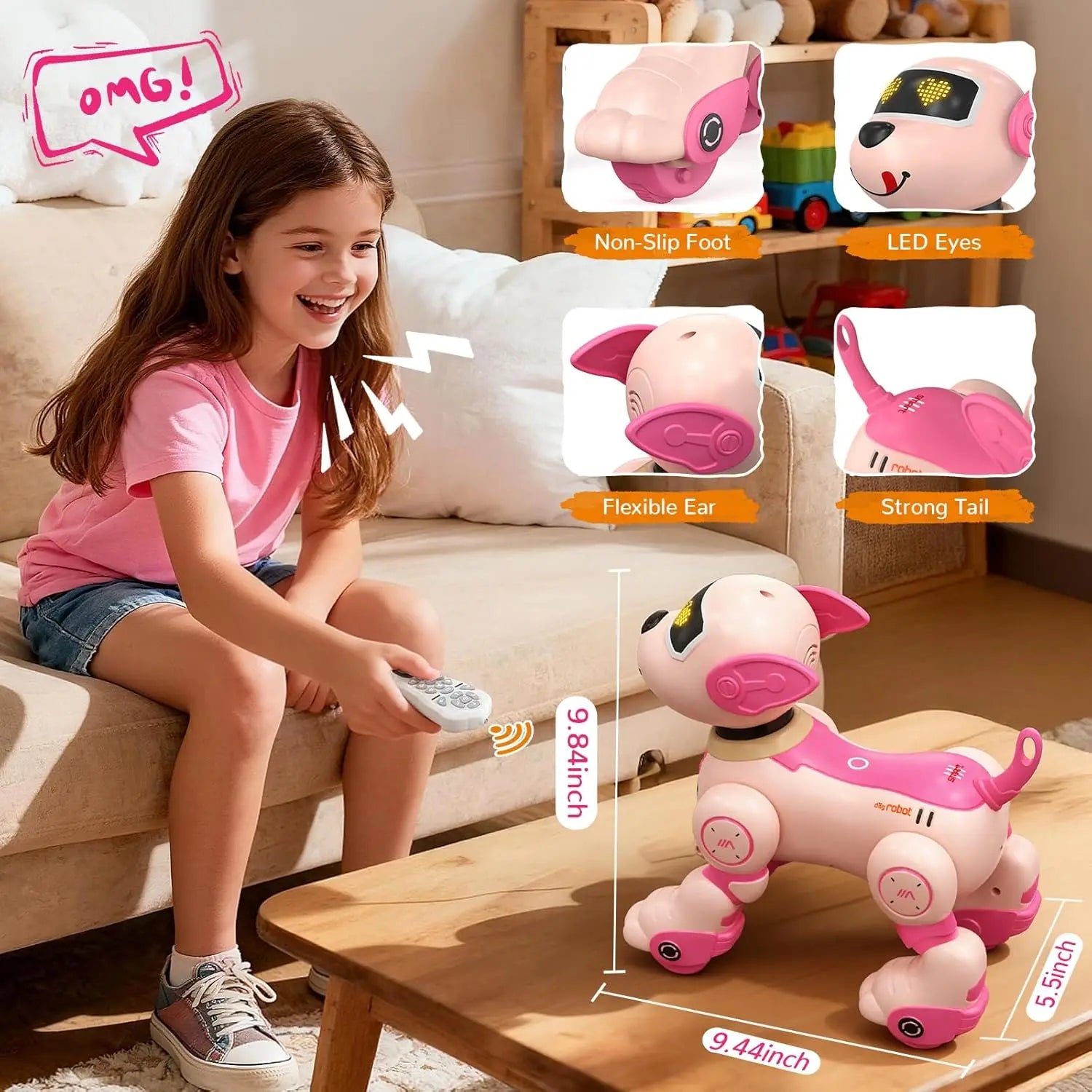 Intelligent Robot Dog Remote Control Electronic Sing Dance