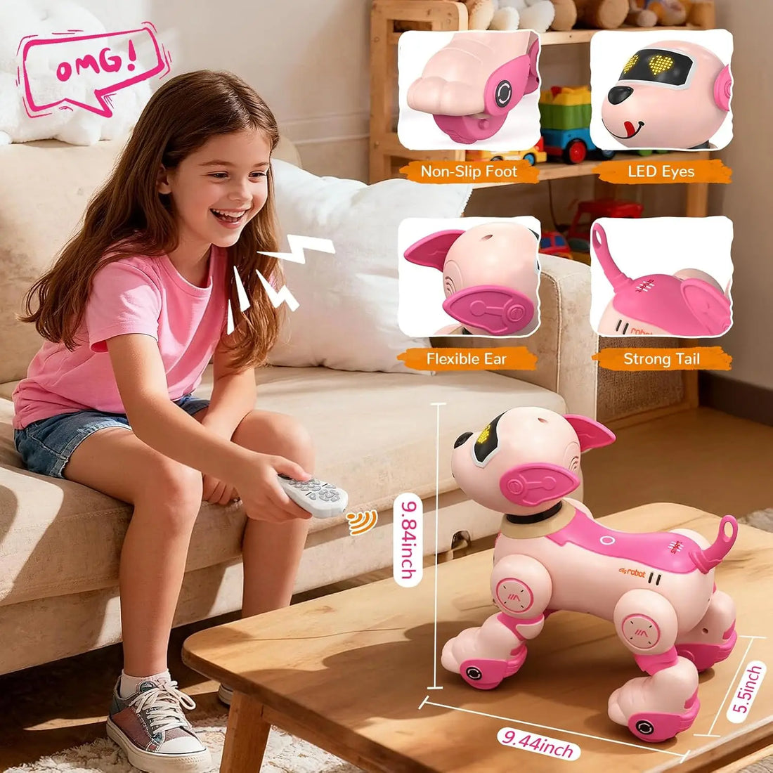 Intelligent Robot Dog Remote Control Electronic Sing Dance