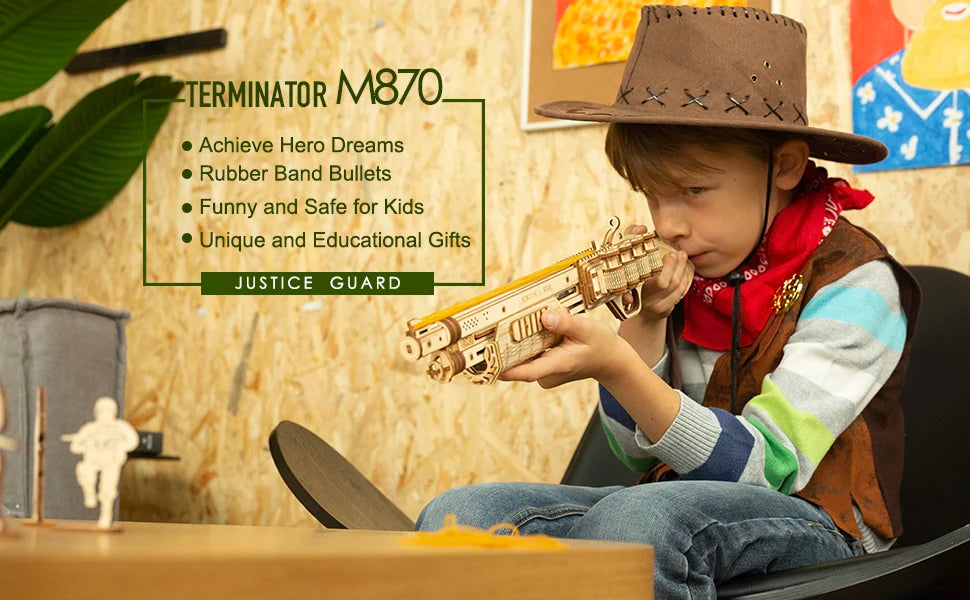 Robotime Rokr Corsac M60 Toy Gun 3D Wooden Puzzle