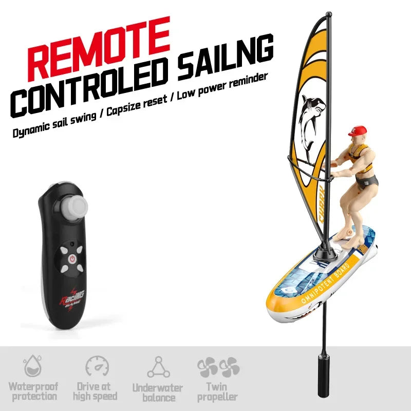 Boat Sailboat Yachting Kayaking Remote Control Sailing Rowing Boat