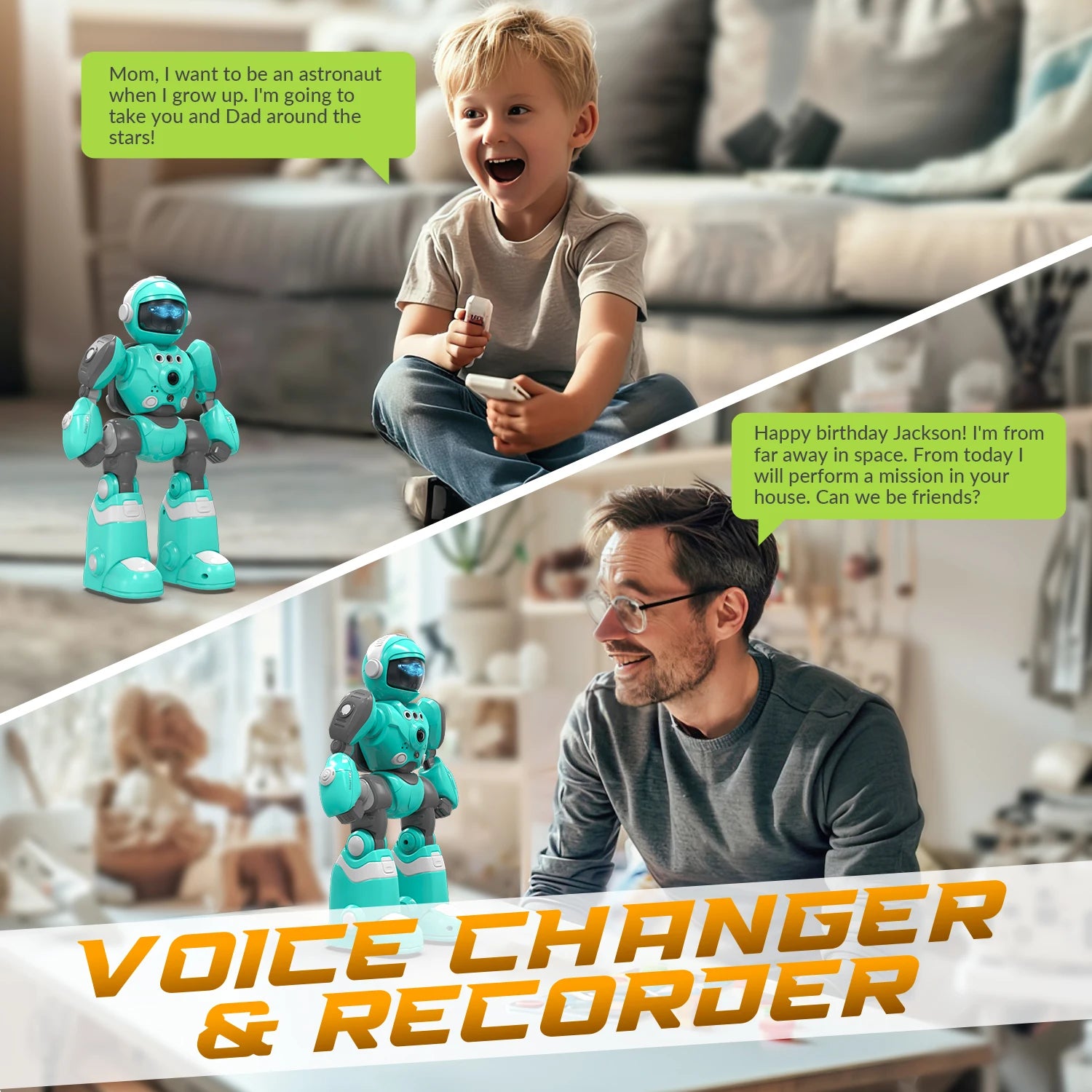 STEMTRON Robot Toys for Kids Programmable Remote Control