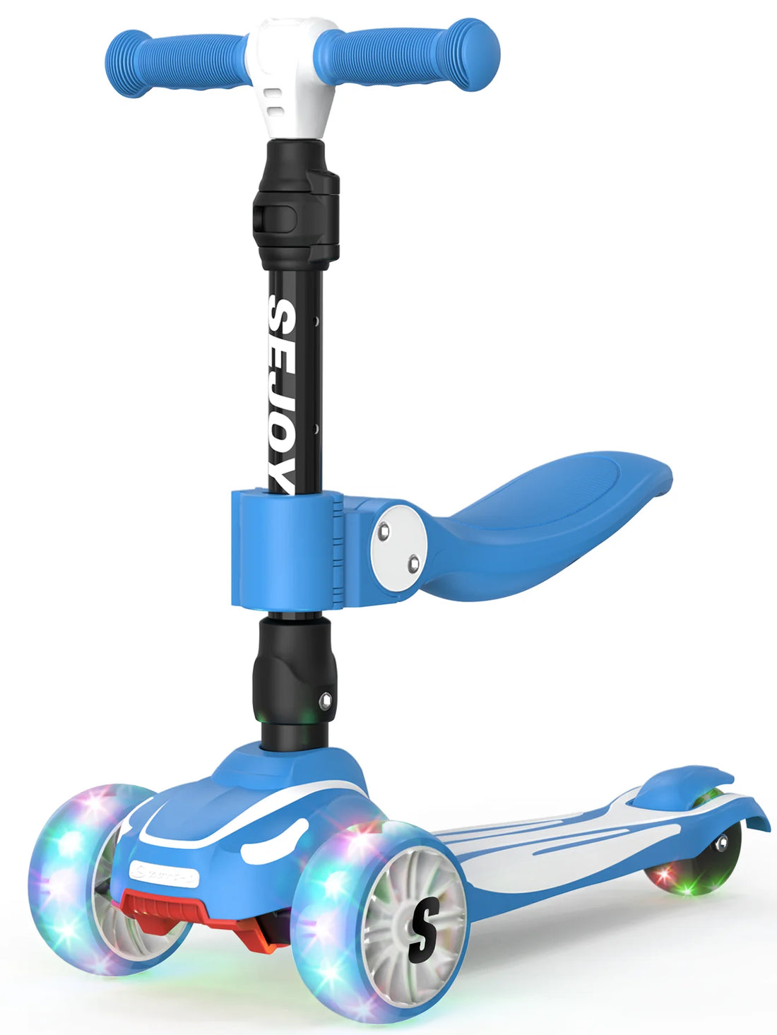 Sejoy Kids Kick Scooter with LED Lighted Wheels Height Wide Deck 3