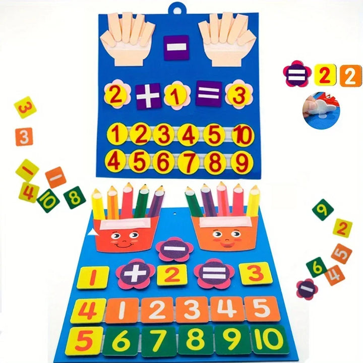 Pencil Shape Toys Felt Finger Numbers Math Toy Children