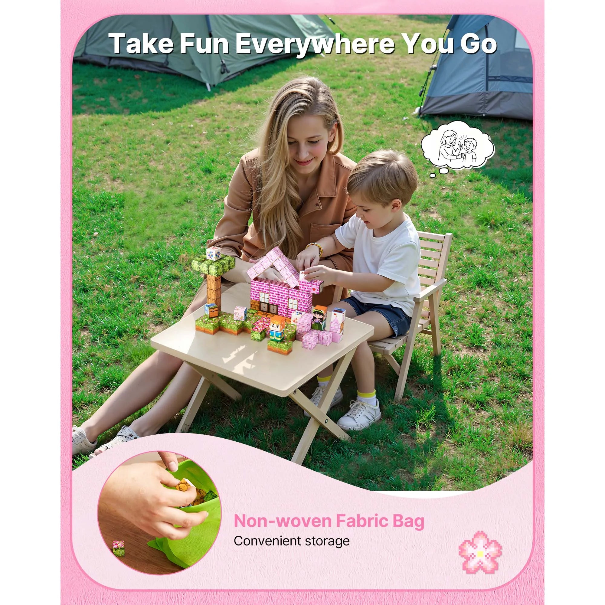 Magnetic Blocks Princess Castle Set Magnetic Building Cubes