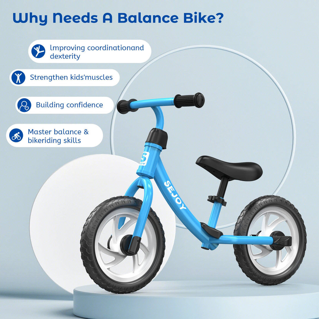 Balance Bike for 2-5 Years Old, 12" Toddlers Bike Kids Toy