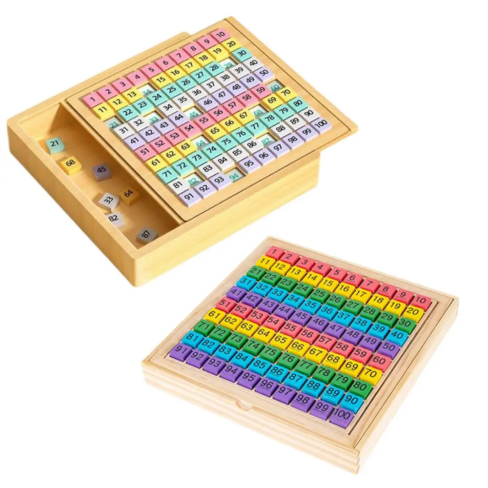 Wooden Sudoku Puzzles Board Game with Drawer 1-100