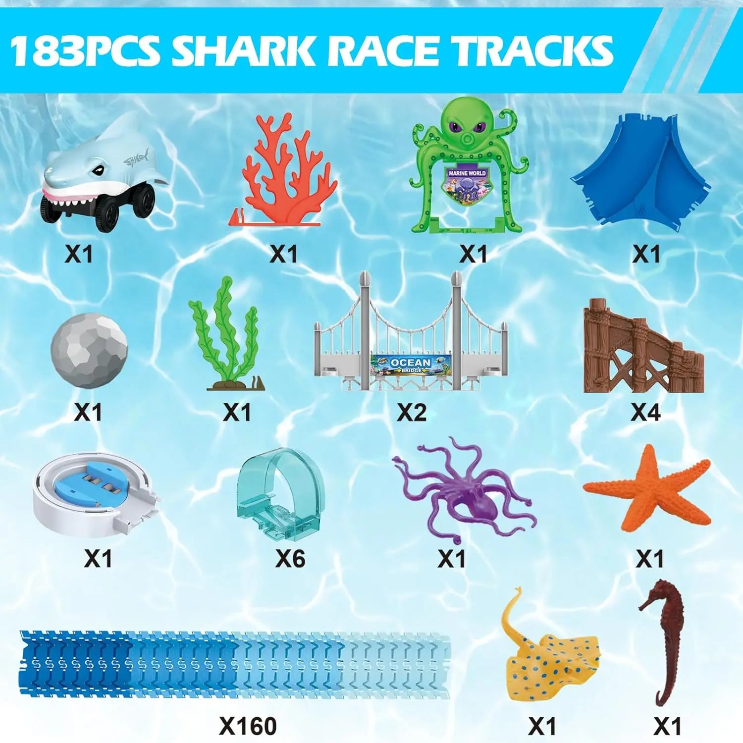 VATOS Track Toys Shark Race Car Toy for Boys Girls Age 3+