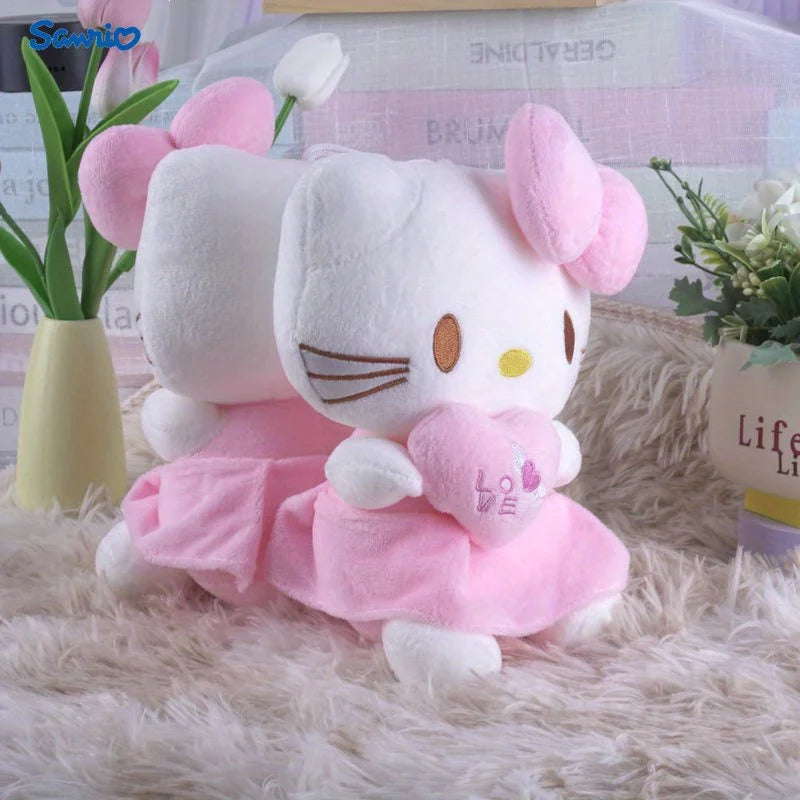 Hello Kitty Doll Toy Heart shape Hug Pink Kitty Cat Cartoon Toy