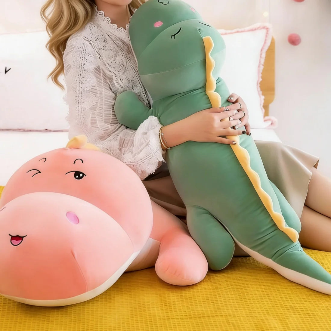 Large Long Plush Dinosaur Stuffed Animal Dinosaur Toy Pillow
