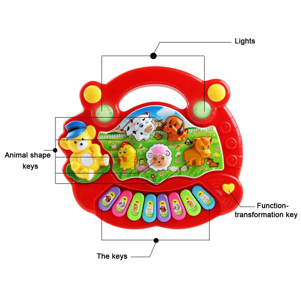 Baby Musical Toy With Animal Sound Kids Piano Keyboard Electric