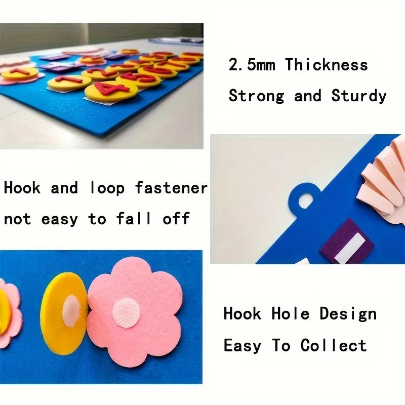 Pencil Shape Toys Felt Finger Numbers Math Toy Children