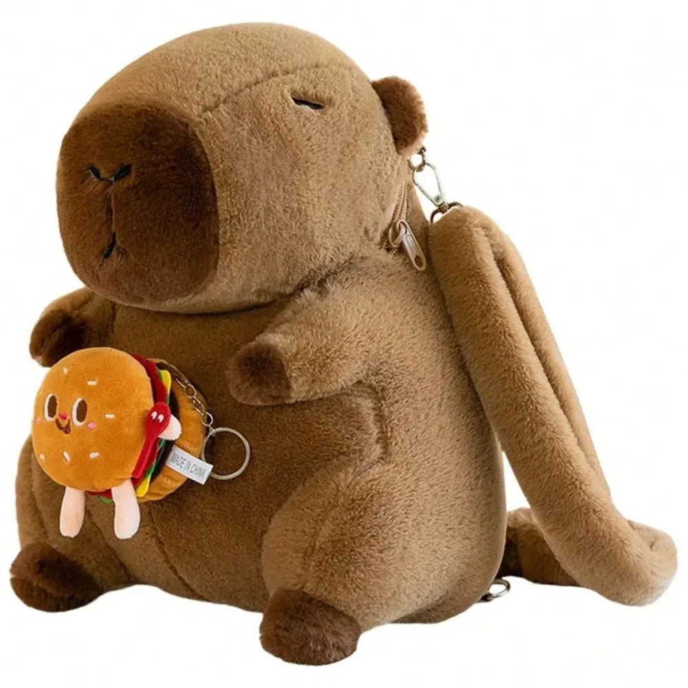 Cute Capybara Plush Backpack for Kids Girls, Cartoon Capybara