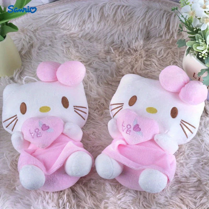 Hello Kitty Doll Toy Heart shape Hug Pink Kitty Cat Cartoon Toy