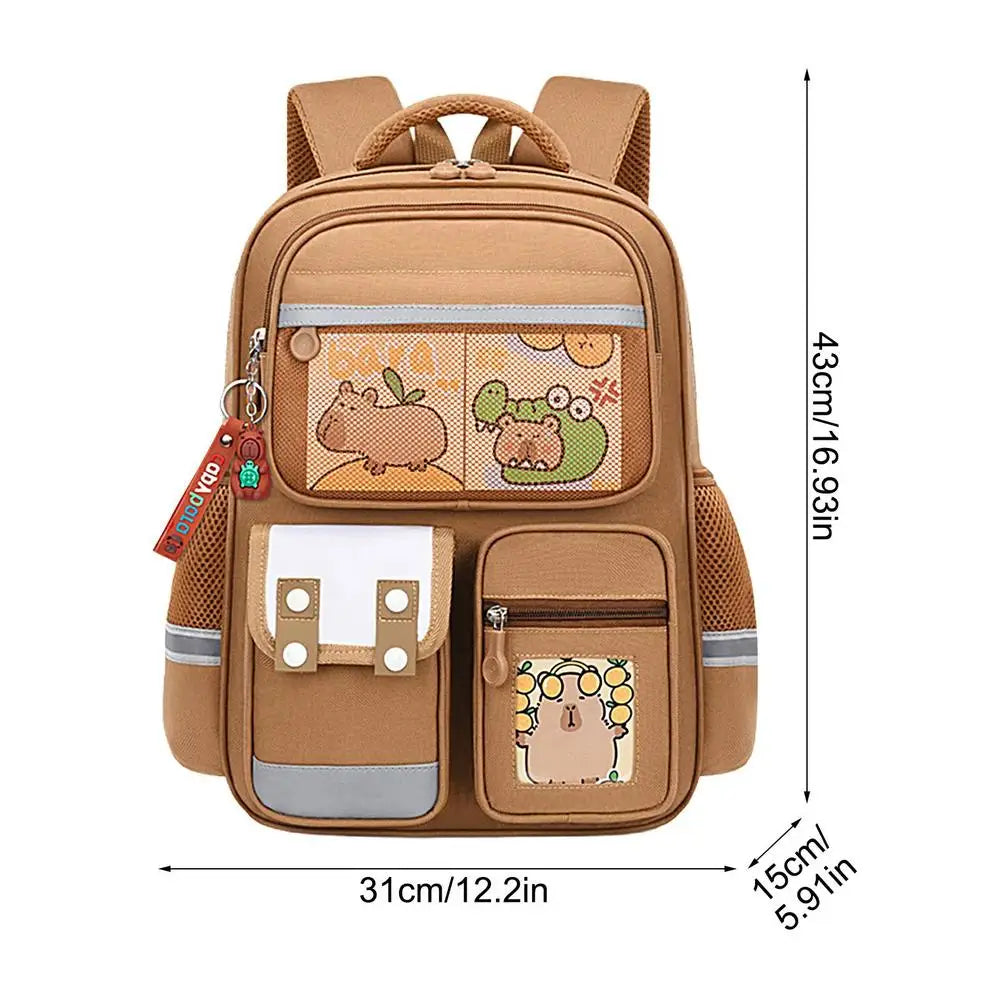 Capibara Student Schoolbag, Large capacity Children Backpack