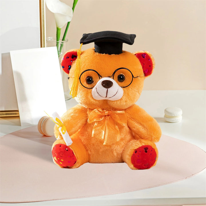 Adorable Graduation Bear Plush Toy Soft and Cuddly Doll for Kid
