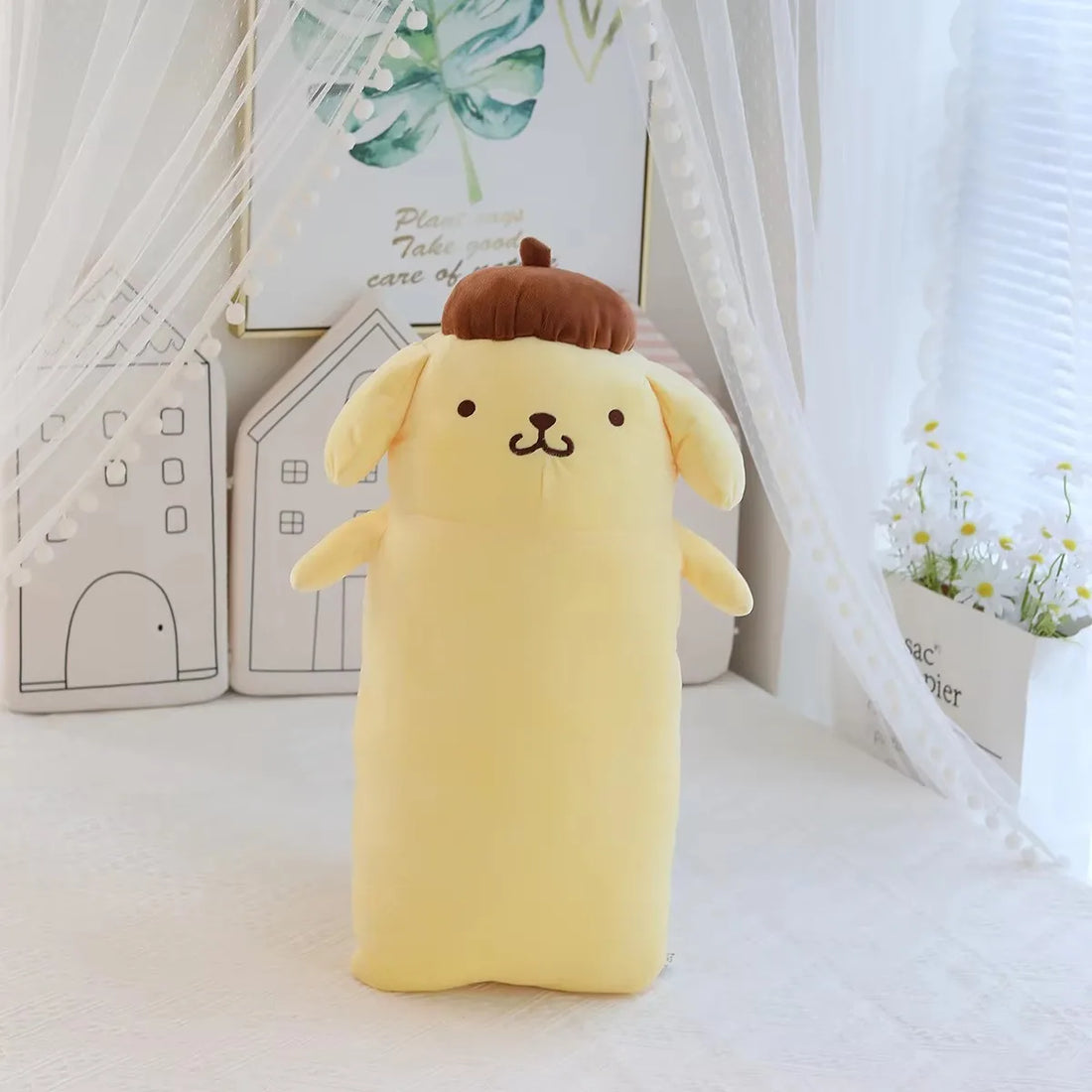 Toy Lovely Stuffed Anime Plushies Yellow Dog Hug Sleeping Pillow