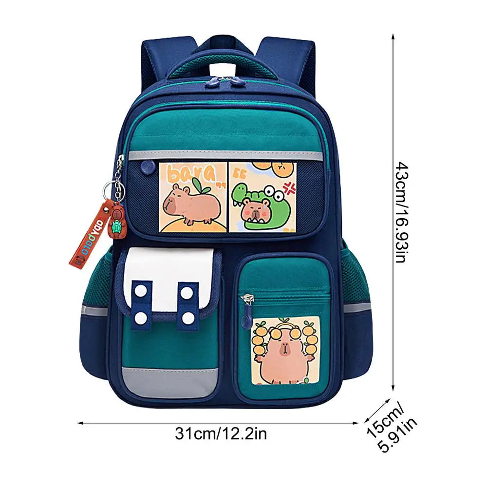 Capibara Student Schoolbag, Large capacity Children Backpack