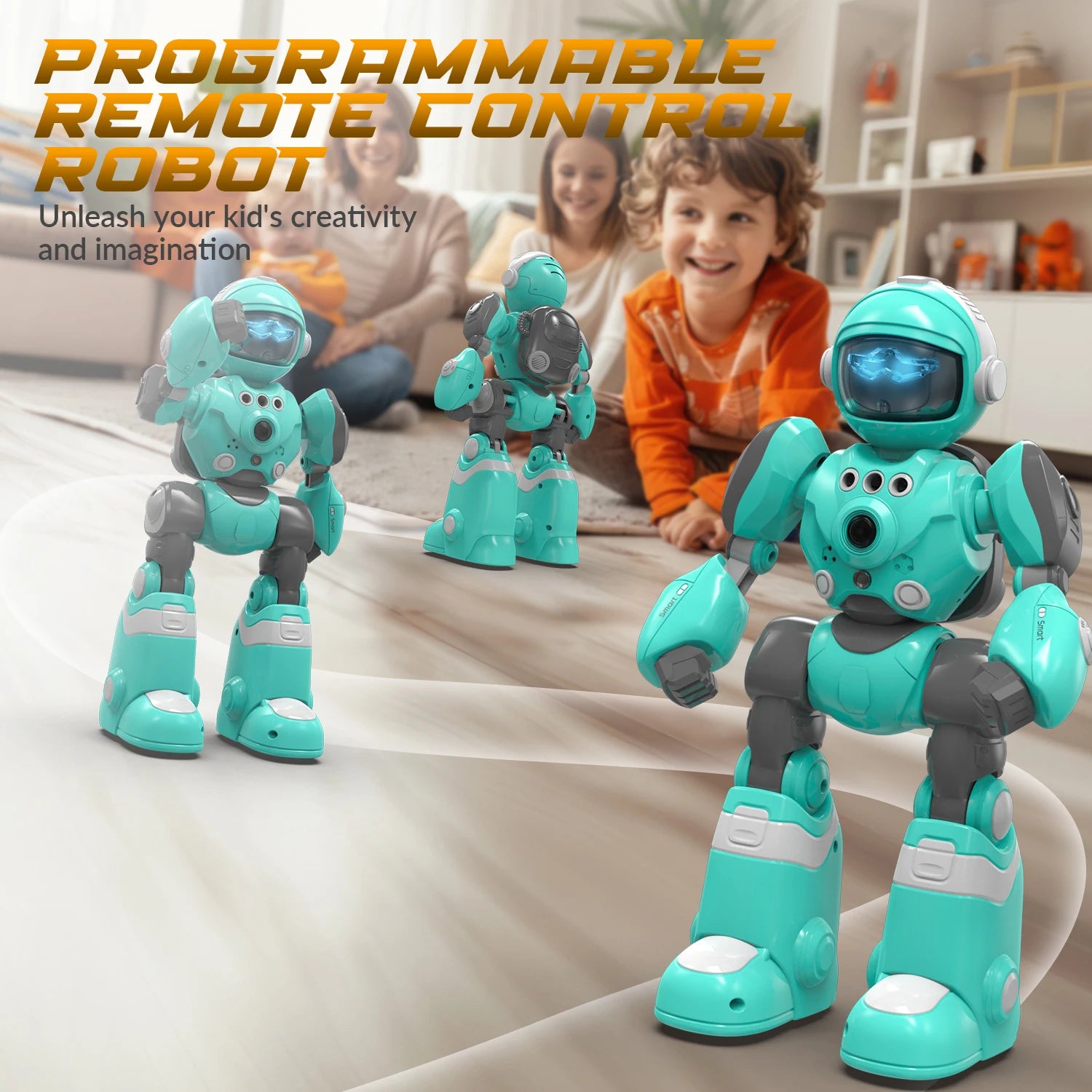 STEMTRON Robot Toys for Kids Programmable Remote Control