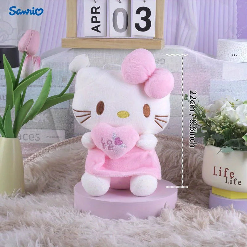 Hello Kitty Doll Toy Heart shape Hug Pink Kitty Cat Cartoon Toy