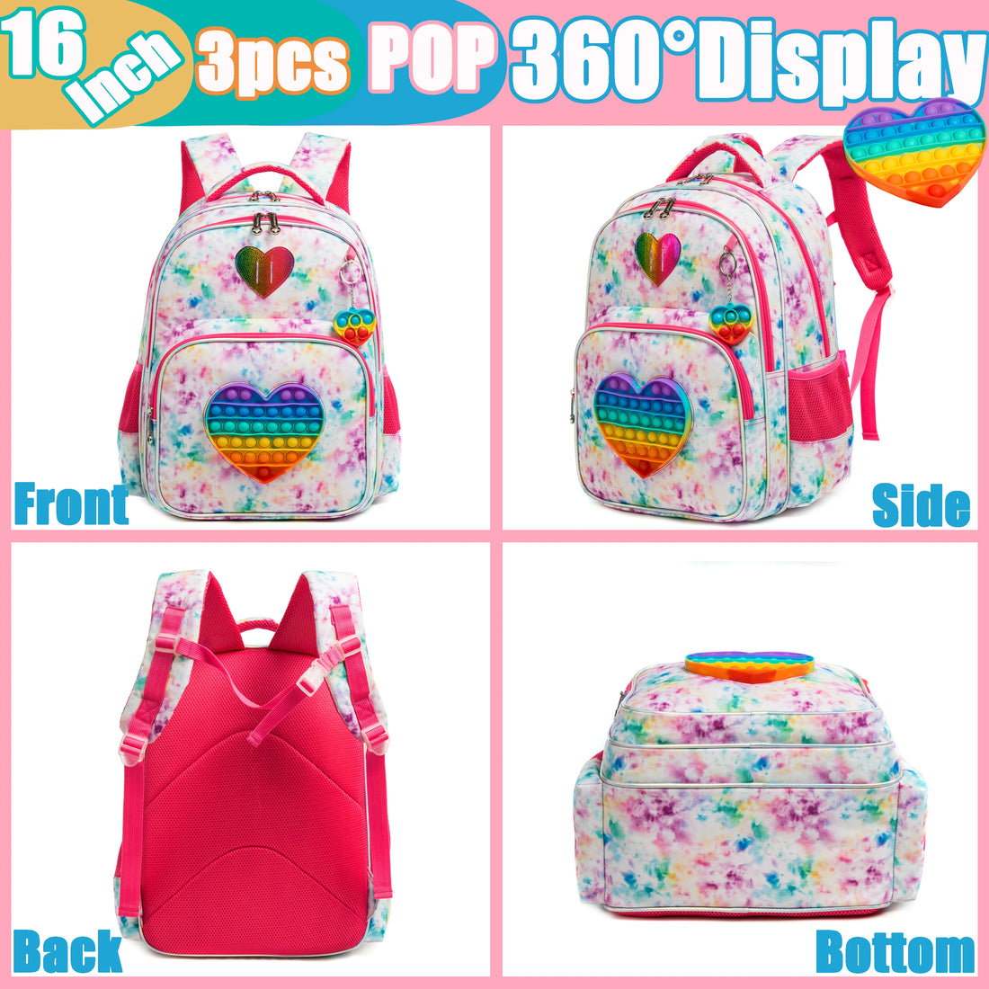 POP Backpack for Girls Kids  Elementary Preschool Student