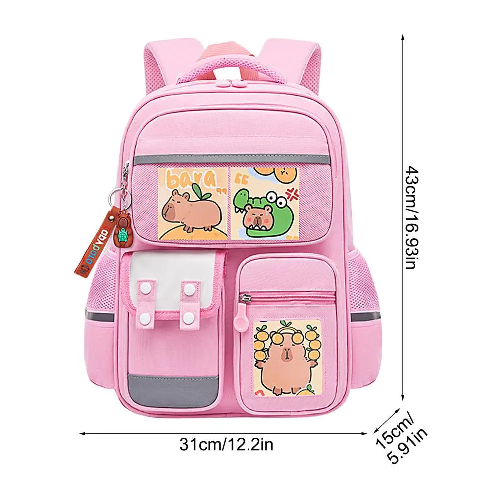 Capibara Student Schoolbag, Large capacity Children Backpack