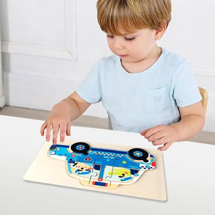 Fire Truck Puzzles Wooden Kids Vehicle Puzzles Toys