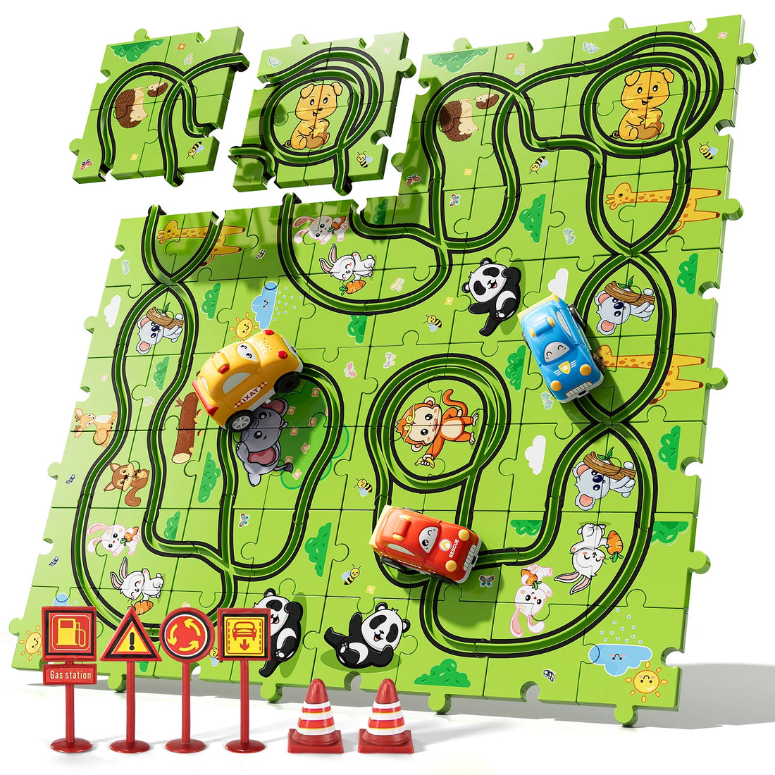 Jigsaw Puzzle Race Track Car Set Toys For Kids Puzzle Birthday Gifts
