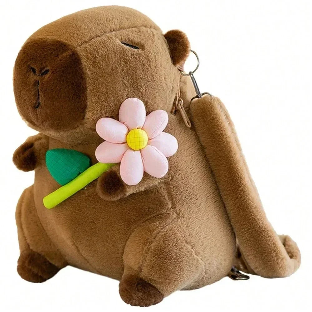 Cute Capybara Plush Backpack for Kids Girls, Cartoon Capybara
