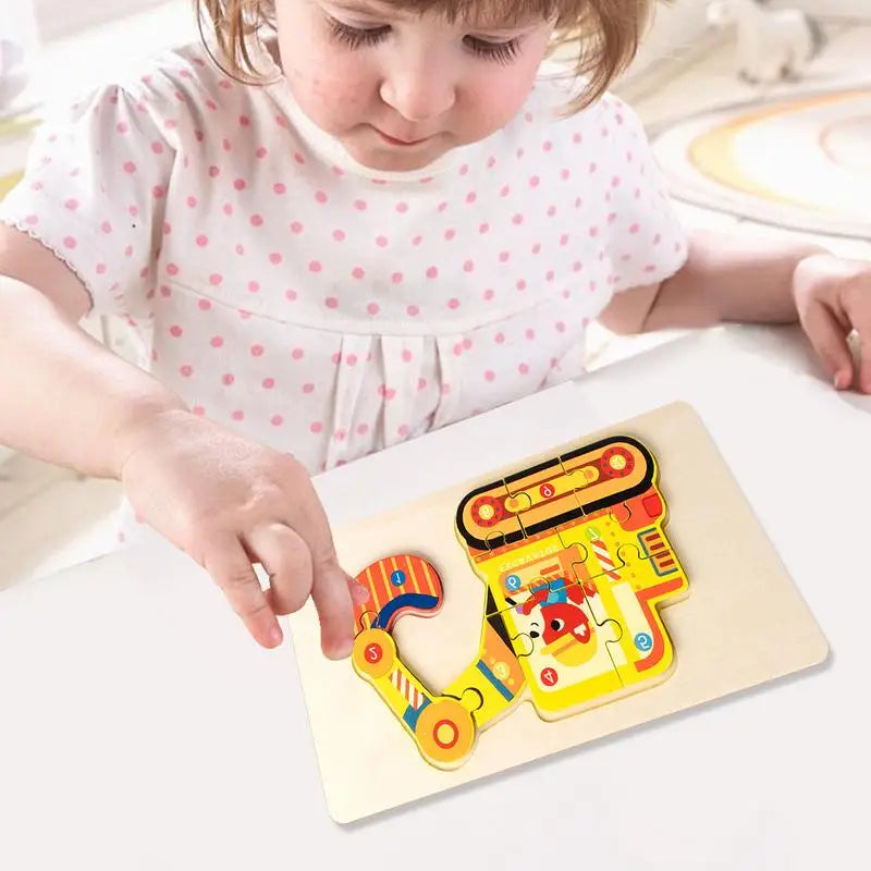 Fire Truck Puzzles Wooden Kids Vehicle Puzzles Toys